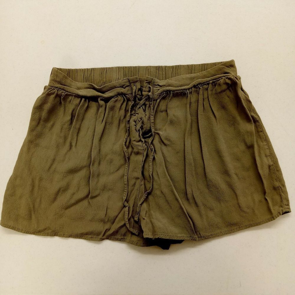 Forever 21 Shorts Women's Large Elastic Waist Drawstring‎ Lightweight Green